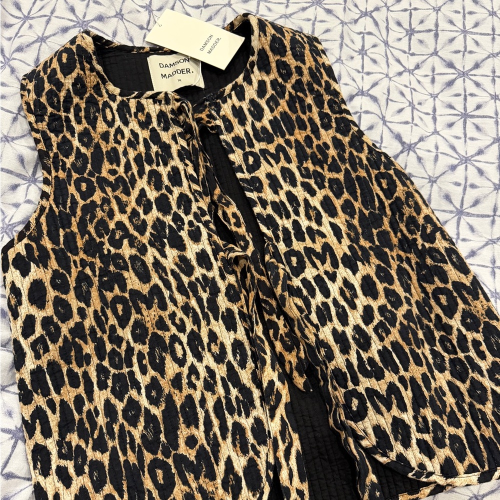 Damson Madder Leopard Vest